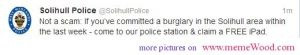 Funny tweet quote commited a burglary