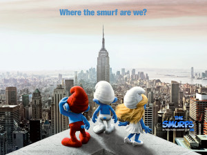 2011 The Smurfs Movie hd free 3D desktop wallpaper pictures download