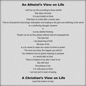 Atheist Vs Christian. Very clever