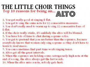 Filed under choir chorus profile joke alto top 10 reasons