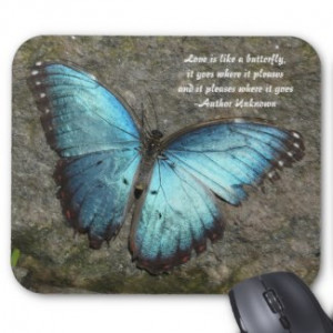 Butterfly Blue-with quote by quotationcorner