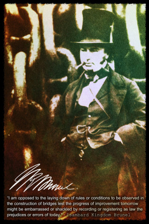Isambard Kingdom Brunel Original Art Print - Photo Poster Gift With ...