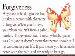 Forgiveness.....pass it on