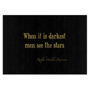 Emerson Quote Gold Faux Glitter Inspirational Cutting Board