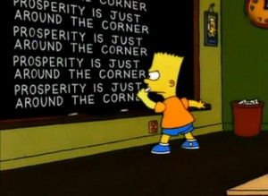 Bart Simpson Blackboard Opening (image from The Simpsons)