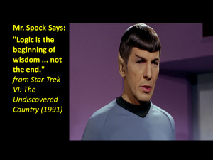 and Quotes by Leonard Nimoy as Spock Spock Quote on Logic jpg