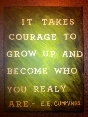 EE Cummings/ Olive Green/ Quote Painting by artBYamylav on Etsy, $26 ...
