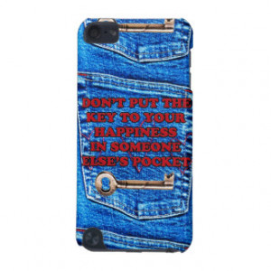 Key to Happiness Pocket Quote Blue Jeans Denim iPod Touch (5th ...