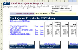 stock quotes into Excel using this web query template. Choose multiple ...