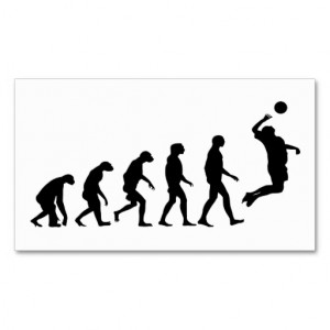 Evolution of Volleyball Business Card Template from Zazzle.com