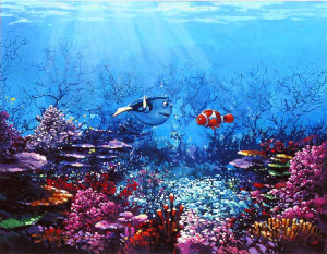 Dory And Marlin Original Painting by Rodel Gonzalez