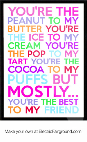 ... to my cream You're the pop to my tart You're the cocoa Framed Quote