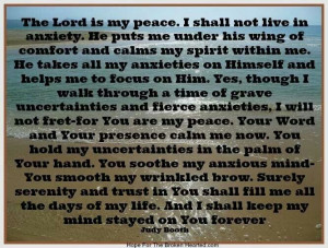 The Lord is my peace...