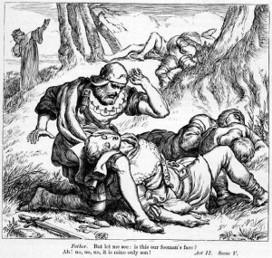 Illustration of Act II Scene 5 - Father and Son