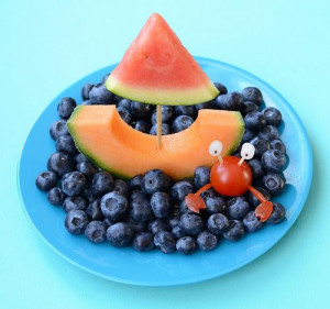 Fun summer snack! With blueberries, watermelon and cantaloupe as a ...