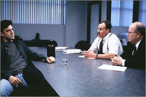 Pictured, Livingston (left) with Willson and co-star John C. McGinley.