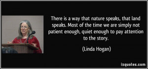 Linda Hogan Quote