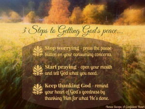 Steps To Getting God's Peace