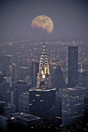 Moon over New York City on imgfave