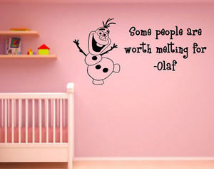 about Some people are worth melting for Olaf Removable Vinyl Wall Art ...