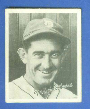 1936 Goudey B/W #.7 Mickey Cochrane (Tigers, HOF) Baseball cards value