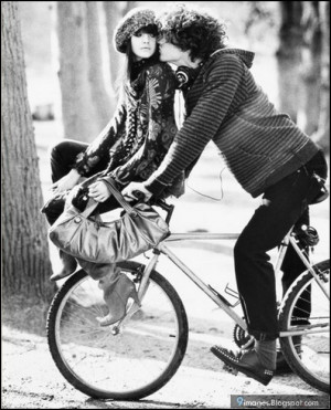 kiss, couple, bike. love