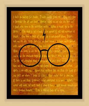 8x10 Harry Potter best of QUOTES Poster art by psychobunnygal - wanelo