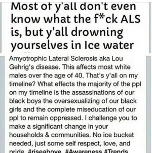 Ferguson vs. the ALS Ice Bucket Challenge