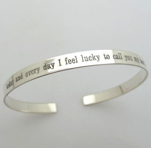 Inspirational Quote Bracelet. Personalized Cuff Bracelet. Custom ...
