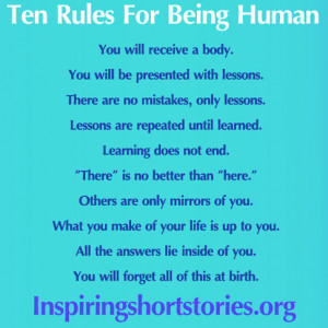 Cardinal Rules For Being Human