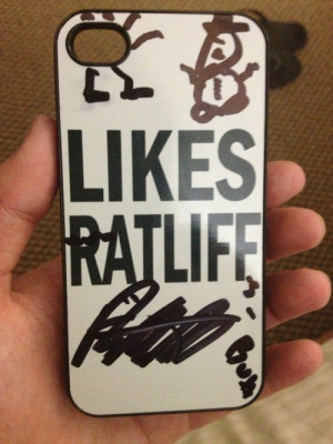 ellenviictoriaa:So I asked Ratliff to sign my phone case tonight at ...