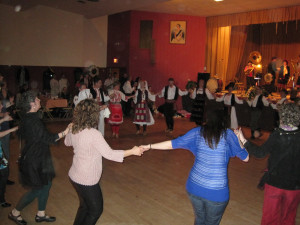 Serbian folk dancers gave short 