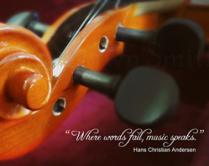 - Violin, Music, Where Words Fail, Music Speaks Quote Hans Christian ...