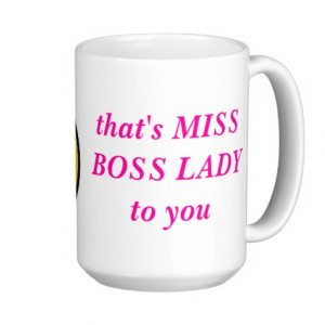Female Boss Mug Funny Office Woman Pink Smiley