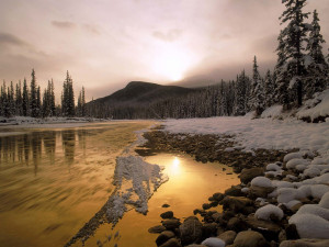 Rocky Mountain Winter Scenery