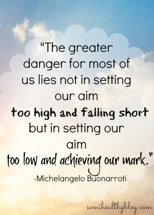 Aim High Motivational Quote
