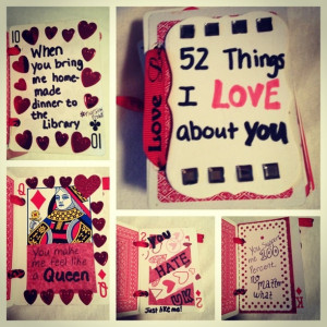 Valentine for my boyfriend! 52 things I love about you