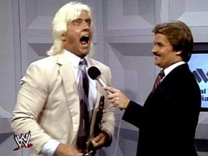 ... : Fans Ric Flair, up next we have some more great wrestling action