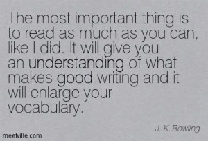 Quote about Reading/Vocab