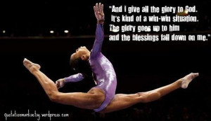 give all the glory to God. It's kind of a win-win situation. The glory ...
