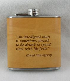 Andrew chose his groomsmen gifts. I support this decision! Hemmingway ...