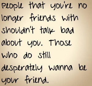 People you no longer friends with ...
