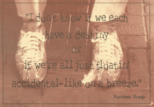 don't know if we each have a destiny or if we're all just floatin ...