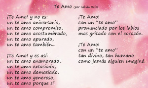 image of love poem in spanish