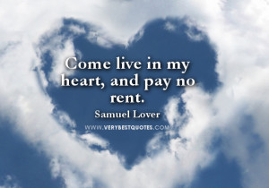 Come live in my heart – Cute & Sweet Love Quote Picture