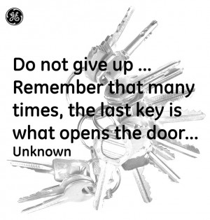 Do not give up #Quotes#GEHealthcare