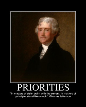 Thomas Jefferson on priorities