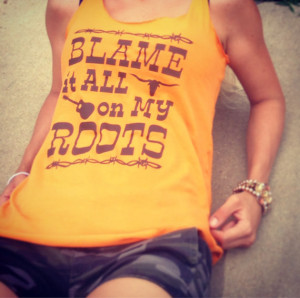 Blame it All on My Roots Tank, Women's Country Apparel Tank Apparel T ...