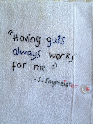 Stefan Sagmeister quote - One Bunting Away ::: Brooklyn >
