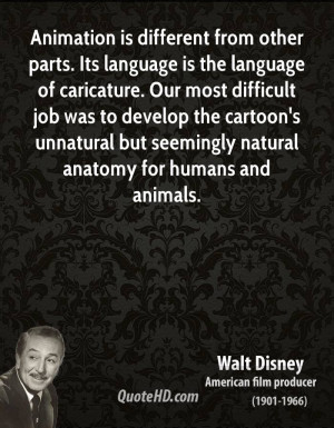 Animation is different from other parts. Its language is the language ...